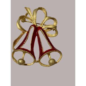 Christmas Bell Pin Brooch Holiday Jewelry